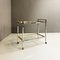 Mid-Century Modern Italian Cart in Steel and Brass with Two Shelves, 1970s 2