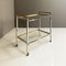 Mid-Century Modern Italian Cart in Steel and Brass with Two Shelves, 1970s 5