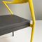 Italian Space Age Chair in Black Leather and Yellow Metal, 1970s, Image 12