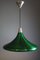 Vintage Trumpet Hanging Lamp in Green Metal from Philips 2