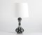 Tall Ceramic Table Lamp with White Shade by Eva & Johannes Andersen, Denmark, 1960s, Image 1