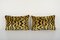 Gold Velvet and Silk Ikat Tiger Cushion Covers, 2010s, Set of 2 1