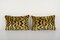 Gold Velvet and Silk Ikat Tiger Cushion Covers, 2010s, Set of 2, Image 1