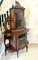 Antique Victorian Mahogany Marquetry Inlaid Display Cabinet, 1880s, Image 3