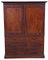 Antique Linen Press Wardrobe in Mahogany from Edwards and Roberts, 1800s, Image 1