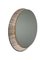 02 Titanium Round Mirror with Led-Lighting in Travertine from barh.design 1