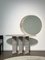 02 Titanium Round Mirror with Led-Lighting in Travertine from barh.design 6