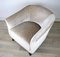 Club chair vintage in velluto beige, anni '30, set di 2, Immagine 4