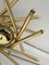 Italian Brass and Glass Ball Sputnik Fireworks Pendant Lamp for Stilnovo. 1950s 11