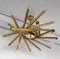 Italian Brass and Glass Ball Sputnik Fireworks Pendant Lamp for Stilnovo. 1950s 1