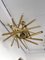Italian Brass and Glass Ball Sputnik Fireworks Pendant Lamp for Stilnovo. 1950s 2
