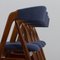 Dänische Mid-Century Esszimmerstühle aus Teak & Blauer Wolle von Th. Harlev für Farstrup Furniture, 1950er, 4er Set 12