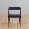 Mid-Century Danish Teak & Blue Wool Dining Chairs by Th. Harlev for Farstrup Furniture, 1950s, Set of 4, Image 10