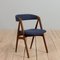 Dänische Mid-Century Esszimmerstühle aus Teak & Blauer Wolle von Th. Harlev für Farstrup Furniture, 1950er, 4er Set 7
