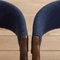 Mid-Century Danish Teak & Blue Wool Dining Chairs by Th. Harlev for Farstrup Furniture, 1950s, Set of 4 17