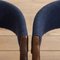 Mid-Century Danish Teak & Blue Wool Dining Chairs by Th. Harlev for Farstrup Furniture, 1950s, Set of 4, Image 17