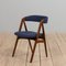 Mid-Century Danish Teak & Blue Wool Dining Chairs by Th. Harlev for Farstrup Furniture, 1950s, Set of 4 8