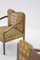 Vintage Wooden Fabric and Brass Armchairs, 1950s, Set of 2 4