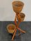 Polychrome Wicker and Bamboo Vase Holder Tripods, 1970s, Image 4