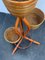 Polychrome Wicker and Bamboo Vase Holder Tripods, 1970s, Image 6