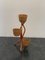 Polychrome Wicker and Bamboo Vase Holder Tripods, 1970s, Image 1