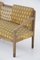 Vintage Fabric and Brass Wooden Sofa, 1950s, Image 4