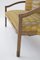 Vintage Fabric and Brass Wooden Sofa, 1950s, Image 7