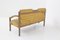 Vintage Fabric and Brass Wooden Sofa, 1950s 9