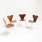 No. 3107 Chairs in Rosewood by Arne Jacobsen for Fritz Hansen, 1970, Set of 4 1
