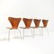 No. 3107 Chairs in Rosewood by Arne Jacobsen for Fritz Hansen, 1970, Set of 4 8
