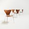No. 3107 Chairs in Rosewood by Arne Jacobsen for Fritz Hansen, 1970, Set of 4 2