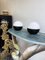 Italian Ceramic and Opaline Glass Ball Lamps by Alvino Bagni, 1970s, Set of 2 9
