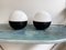 Italian Ceramic and Opaline Glass Ball Lamps by Alvino Bagni, 1970s, Set of 2, Image 8