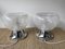 Italian Stripe Murano Glass and Metal Chrome Lamps attributed to Veart. 1970s, Set of 2, Image 3