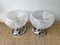 Italian Stripe Murano Glass and Metal Chrome Lamps attributed to Veart. 1970s, Set of 2, Image 9