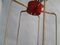 Vintage Red and White Cascade Hanging Lamp with 5 Glass Balls, 1960s, Image 2