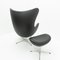 Set of Egg Chair and Ottoman by Arne Jacobsen for Fritz Hansen, 2000s 4