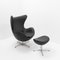Egg Chair and Ottoman by Arne Jacobsen for Fritz Hansen, 2000s, Set of 2 1