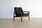 Fauteuil Vintage en Teck et Cuir, 1960s 1