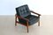 Fauteuil Vintage en Teck et Cuir, 1960s 9