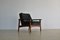 Vintage Teak and Leather Lounge Chair, 1960s 2