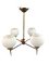 Mid-Century Lamp in Opaline Glass, 1950s, Image 4