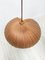 Swedish Wooden Nautilus Spiral Hanging Lamp attributed to Hans-Agne Jakobsson, 1960s 4