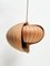 Swedish Wooden Nautilus Spiral Hanging Lamp attributed to Hans-Agne Jakobsson, 1960s 1