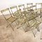 Vintage French Foldable Bistro Garden Chairs, Set of 14 3