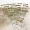 Vintage French Foldable Bistro Garden Chairs, Set of 14 2