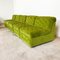 Vintage Velvet Modular Lounge Sofa, Armchair and Ottoman, Set of 3 3