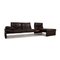 Dark Brown Leather Raoul Corner Sofa with Electric Function from Koinor 1