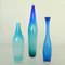 Blue Hand Blown Vases by Floris Meydam and Siem Van De Marel, 1960s, Set of 3, Image 3