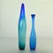 Blaue mundgeblasene blaue Vasen von Floris Meydam und Siem Van De Marel, 1960er, 3er Set 6